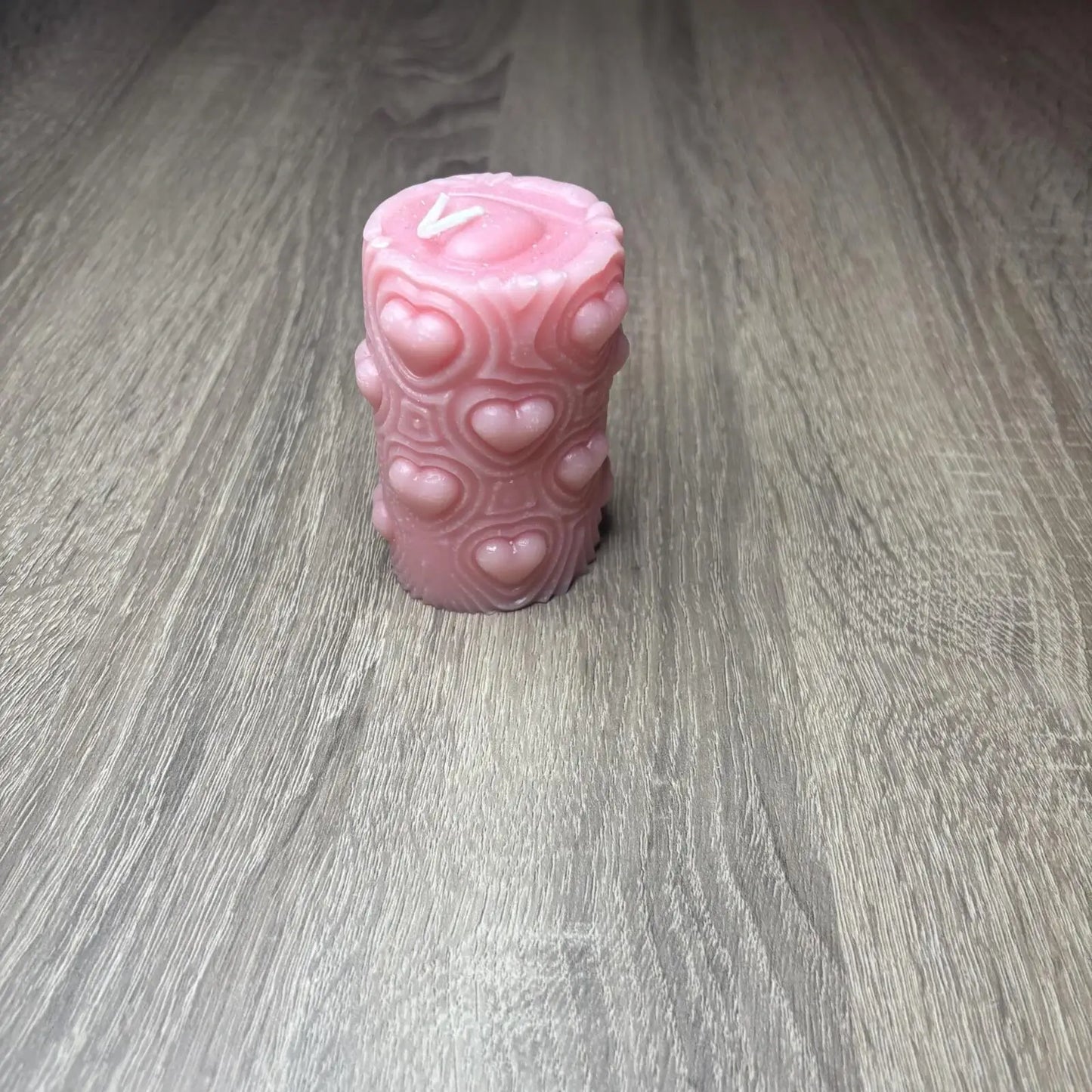 Szívecskés Henger Gyertya